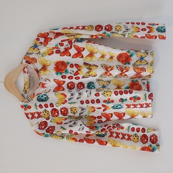 Malibu Ranch Other - Velvet Long Sleeve Crew Neck Multicolor Top